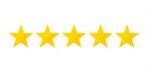 Five stars rating icon. Vector illustration
